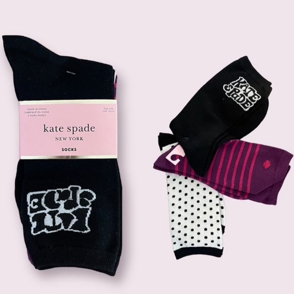 ♠️ Kate Spade 3-Pack Crew Socks - Picture 6 of 7